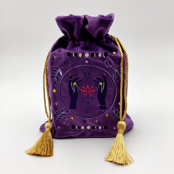Lotus Purple Velvet Bag