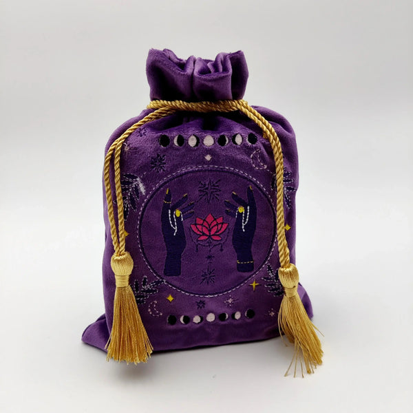 Lotus Purple Velvet Bag
