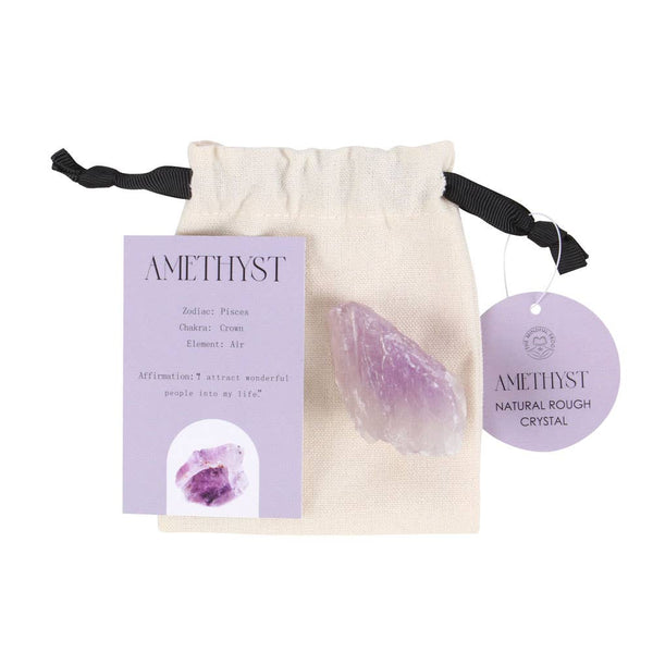 Amethyst Natural Rough Crystal | Amethyst Pocket Stone - Lucid Willow - Crystal
