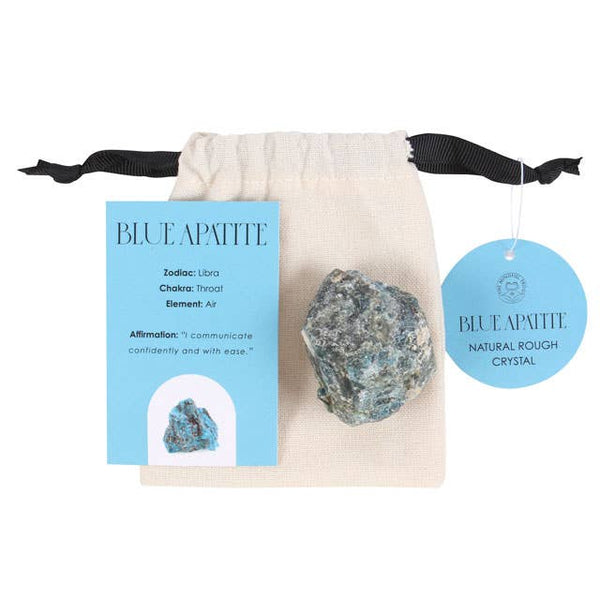 Blue Apatite Natural Rough Crystal | Blue Apatite Pocket Stone - Lucid Willow - Crystal