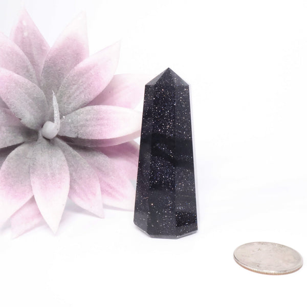 Blue Goldstone Thick Point (2.5" Avg) #T015 - Lucid Willow - Crystal
