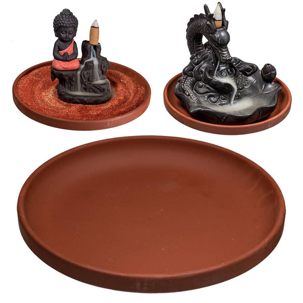Ceramic Plate for Backflow Burners - 7.25" - Lucid Willow - Incense Burner