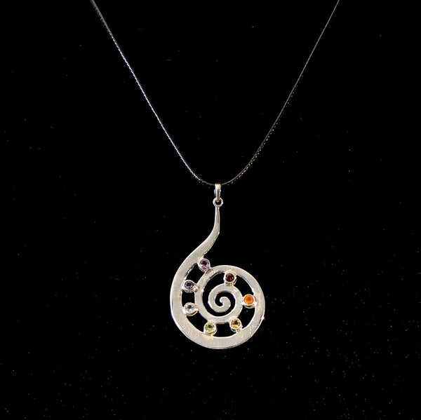 Chakra Cosmic Spiral Necklace - Lucid Willow - Necklace