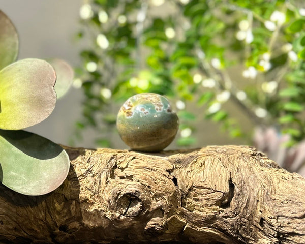 Fancy Jasper Crystal Sphere #S006 | 45mm Diameter - Lucid Willow - Crystal