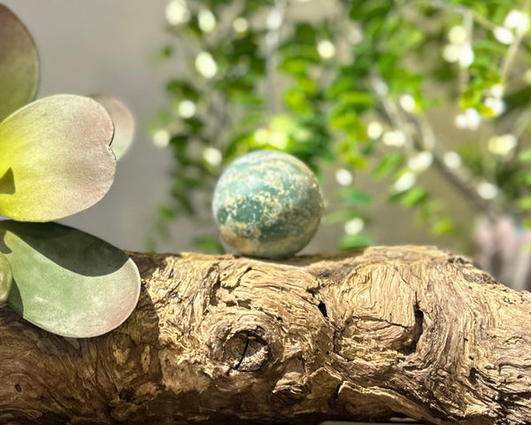 Fancy Jasper Crystal Sphere #S005 | 47mm Diameter - Lucid Willow - Crystal
