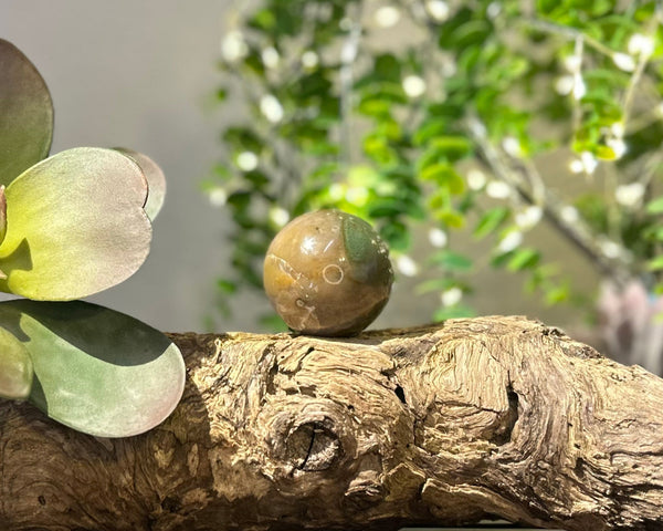 Fancy Jasper Crystal Sphere #S007 | 47mm Diameter - Lucid Willow - Crystal