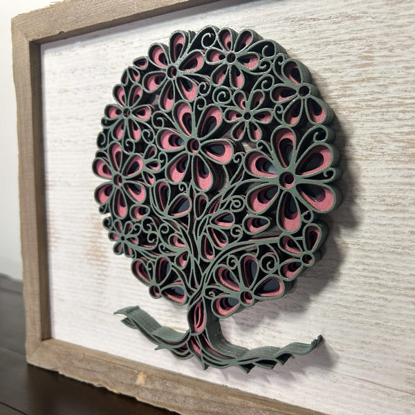 Flower Tree 3D Wall Decor - Lucid Willow - Home Decor