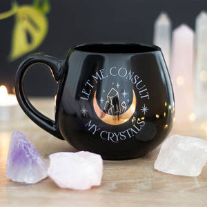 Consult Crystals Mug - Black Crystal Themed Mug