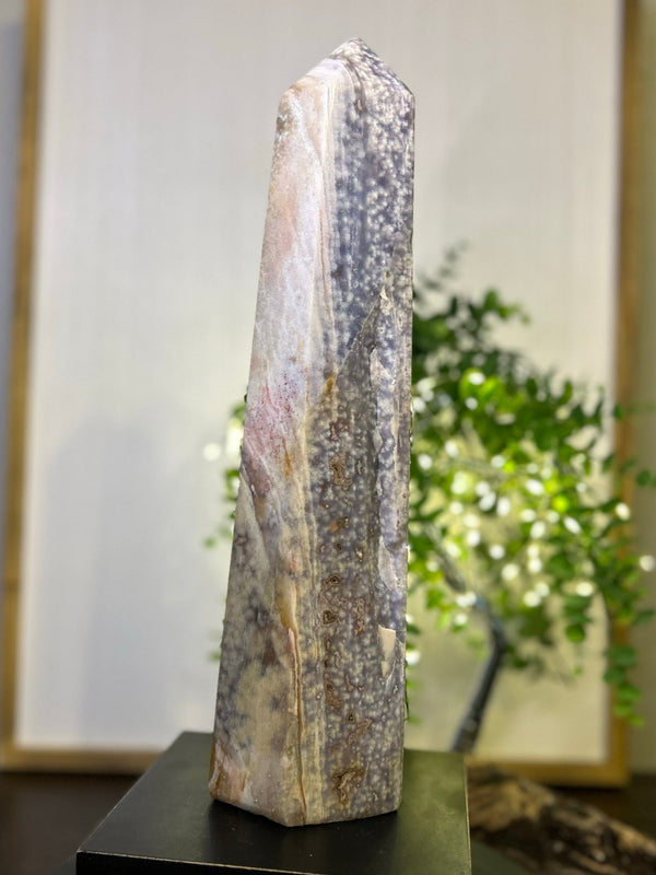 Ocean Jasper Tower #T003 (Approx 14" tall x 3.5" wide) - Lucid Willow - Crystal