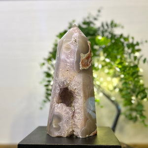 Pink Amethyst x Flower Agate Tower #T002 | Collection Quality Amethyst - Lucid Willow - Crystal