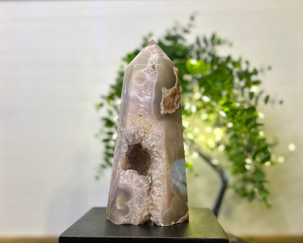 Pink Amethyst x Flower Agate Tower #T002 | Collection Quality Amethyst - Lucid Willow - Crystal