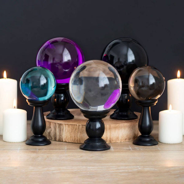 Scrying Crystal Decor - Blue Crystal Ball Stand